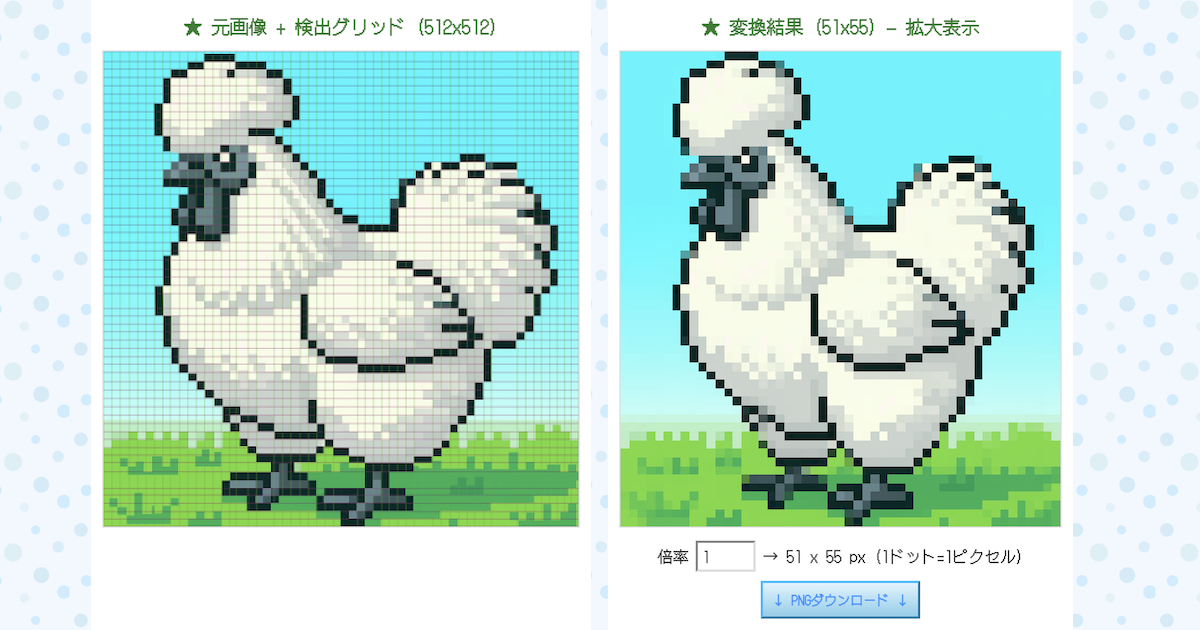 AIドット絵ダウンスケーラー